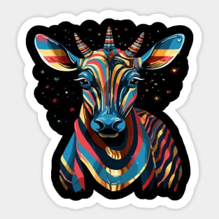 Patriotic Okapi Sticker